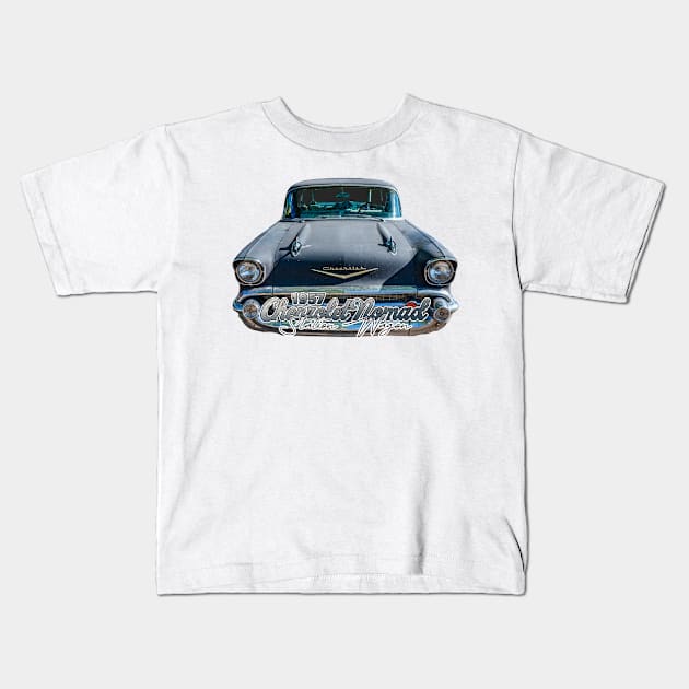 1957 Chevrolet Nomad Station Wagon Kids T-Shirt by Gestalt Imagery